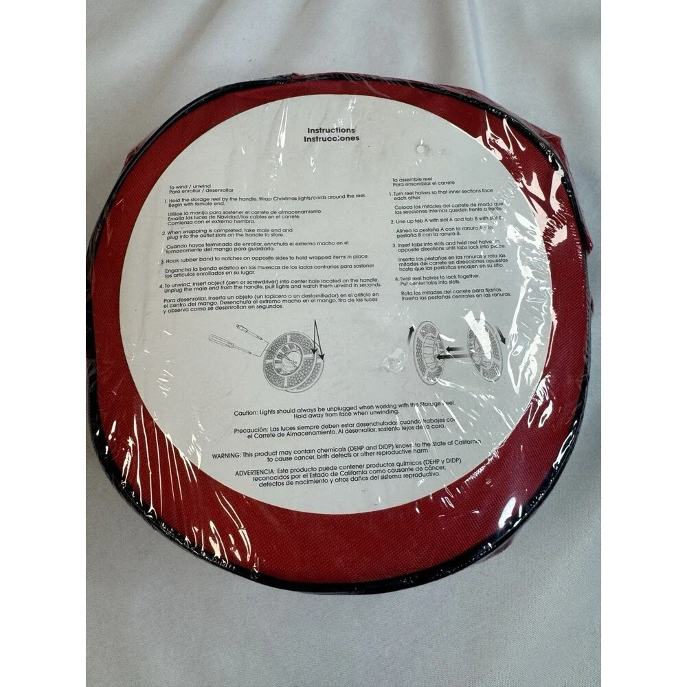 New Traditions 3-Reel Holiday Light Storage Set (Model 77137-1) with bag NEW